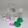 High Quality hookah Smoking Glass Ash Catcher with 7ML Silicone Container 14MM 18MM joint for bongs water pipe ashcatcher