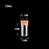 10ml Small Test Tube with Cork Stopper Glass Spice Bottles Container Jars 24*40mm DIY Craft Transparent Straight Glass Bottle HHA1550