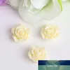 100/parti blandade f￤rger 10 mm plast rose blomma diy p￤rlor platt harts cabochon med paillette hantverk