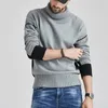 2020 Winter Herbst Koreanischen Stil Warme Pullover Rollkragen Wolle Patchwork Pullover Männer Strickwaren Mantel Männlichen Gestrickte Jumper Pullover