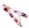 Mixed Anime Demon Slayer Kimetsu No Yaiba Neck Strap Lanyard Mobile Phone Key Chain ID Badge Key Chains Kamado Tanjirou