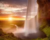 3d Wallpaper Mural Gorgeous Clouds Romantic Landscape Waterfall Romantic Scenery Decorative Silk Mural Wallpaper