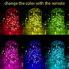 LED -stränglampor Multi Color Changing String Lights with Remote USB Batteridriven 33ft 100 lysdioder Dekorativa lampor för Garden 5863519