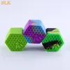 26ml Honeycomb hexagon shape wax containers silicone jars food grade silicone storage box for oil wax concentrate storage containers 710