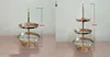 1pcs-5pcs Mirror Wedding Decoration 2 or 3 Tier Cupcake Display Gold Metal Cake Stand Luxury Party Table Decoration