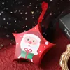 papel quente criativa de doces do Natal Caixa da estrela Saco dos doces do presente pingente de Natal sacos de Decorações de Natal 8style T2I51291