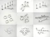 144PCS Eyebrow Ring Erybrow Pircing 316L Kirurgisk Stål Mode Kropp Piercing Smycken Utmärkt kvalitet