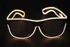 LED Party Glasses Fashion EL Wire Glasses Birthday Halloween Party Bar Decorative Supplier Luminous Glasses Eyewear Birthday Halloween