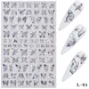 1pcs Gold Silver Nail Art Laser Butterfly Stickers Spring Summer Butterfly Metal Sticker Decals Holographic Manicure Decorations