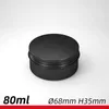 Empty Case Tin Aluminum Circular Black Container Cosmetic Jars Helical Thread Cover Organizers Can Metal Makeup Candy Snacks 2 2mlc C2