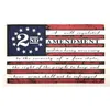 2 ° emendamento Bandiera americana vintage Bandiera per esterni Bandiera 90 cm * 150 cm Poliestere Personalizzato USA College Basketball Bandiere w-00261