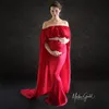 임신 한 여성 사진 소품위한 새로운 맥시 드레스 빛나는 벨트 출산 의류 롱 드레스