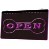 LS0175 OPEN Overnight 3D Engraving LED Light Sign Whole Retail250g