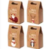 Natal Caixas de doces Xmas Kraft Vintage Apple Paper Gift Box Natal Mailbox Caixas de presente Xmas Bakery Embalagem Box Detalhes no LSK959