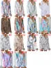 14Colors Lady Tie-dye Pajamas Women Home Service Two Piece Suit Female Sexy Shorts Long Sleeved Casual Set Two Piece Outfits Tracksuit M2627