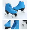 Patins à roulettes en ligne couleur Double rangée homme femme chaussures de patinage extérieur 4 roues Patines bleu rose 34-44 Europe taille 1