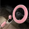 pink car steering wheel