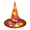 Chapeau de sorcière d'Halloween avec lumière LED Chapeau de sorcière lumineux suspendu Décor d'Halloween Suspension Arbre Chapeau lumineux pour enfants Adultes Livraison gratuite