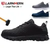 LARNMERN 2020 뉴스 안전 신발 S3 SRC 전문 보호 편안한 통기성 경량 스틸 발가락 안티 네일 작업 신발 200916
