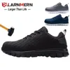 LARNMERN 2020 Nouvelles chaussures de sécurité S3 SRC Protection professionnelle confortable respirant léger bout en acier chaussures de travail anti-ongles 200916