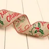 Christmas Linen webbing printing dot Webbing Christmas tree decorations Ribbon Ornaments Christmas Decorations party supplies