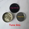 Hot Selling Multifunctional Empty tinbox Custom Flavors StickerCali pressitin tuna Tin Can 3.5g Tin Packaging