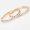 New hot sale Crystal Rhinestone Earrings Women Gold Sliver Hoop Earrings Fashion Jewelry Earrings For Women