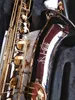 Svart nickel med guldnycklar Low A, Bari Sax Musical Instruments Professional Baritone Saxophone, UPS Frakt