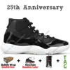 11 11S 25 주년 기념 Bred Concord 45 공간 잼 체육관 레드 남성 농구 신발 12 12S Indigo Game 로얄 리플렉션 독감 게임 Fiba Mens Sneakers