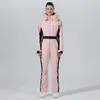 Skiing Jackets Ski Suit Women One-piece Jacket Jumpsuit Snowboard Suits Winter Sport Snowboarding Set Snow Clothes1