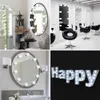 LED espelho de maquilhagem Luzes Makeup Kit de Iluminação com 10 ampolas Maquiagem Luzes do Espelho Kit penteadeira espelho luzes