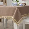 Nappe de table de Noël Couverture de table rectangulaire pour la fête de mariage Nappe d'hôtel Solide épais Polyester Coton Nappes à manger1