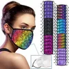 Fashion Sequin Masks Kvinnor Dammsäker Anti-Haze Face Mask Med Sätt i Filterark Surface Bundbar 8 Färg HH9-3247