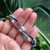 Braccialetti con ciondoli 3mm Gemme naturali Bracciale con filo di pietra Arcobaleno Quarzo Chakra Cristallo Vera perla bianca Per le donne Guarigione Reiki Jewe283Y