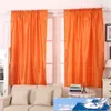 Solid Color Curtain Living Room Bedroom Decorate Silk Cloth Shading Window Curtains Wedding Home Decor Bathroom Accessories 21jx5 CY