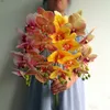 PU Phalaenopsis Real Touch Butterfly Orchid Fake Orchids 5 colors Artificial Orchid Flower For Wedding Decoration Wholesale