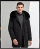 Hommes hiver vestes à capuche réel lapin fourrure manteau avec capuche imperméable coupe-vent hauts extérieur pardessus 2020 nouveauté grande taille