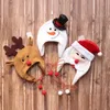 キッズクリスマス帽子漫画暖かいイヤーマフ帽子ロングロープサンタキャップパーティーコスチューム写真小道具クリスマスギフトSnowman Deer Santa DW5758