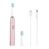 AZDENT USB Rechargeable Electric Toothbrush Pink White Black 3 Modes Oral Cleaning Brush 2 Min Timer Waterproof 30S Reminder