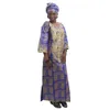 Vêtements ethniques MD 2022 afrique du sud robe pour femmes Bazin Riche Dashiki robes vêtements africains motif de broderie impression Headwrap1