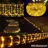 LED Solar Lamp String 10m 100leds gebruikt in Tuin Outdoor Decoratie Waterdicht Sunning Tube Lights Vakantie verlichting