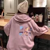 Hoodies Women Hooded Soft Loose Simple Cartoon Printed Fashion Ulzzang Oversize Funny Womens Sweatshirts Streetwear Chic Leisure MX200812