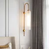 Lampada da parete per soggiorno sfondo Lampada da parete moderna nordica dorata lampada da comodino camera da letto con personalità creativa moderna semplice