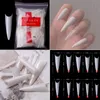 600PCSpack Stiletto skarpa nagelips French Acrylic False Clearnatural Pointy Fake Tip UV Gel Manicure Nails Art Tool5016990