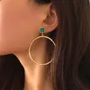luxury jewelry women designer errings gold malachite hoop huggie ins fashion earrings and diamond clavicle chain jewelry suits8041245