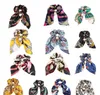 2020 Ny Chiffong Bowknot Silk Hair Scrunchies Kvinnor Pearl Ponytail Hållare Hårbindning Hårtråd Gummi Band Tillbehör GD555