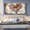DDHH Imagem de arte de parede impressão em tela amor pintura abstrata colorida coração flores posters impressões para sala de estar casa sem moldura1314x