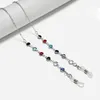 gold or silver electro-plated eyeglass chains reading glass holder sunglass retainer decorated with colorful flat acrylic beads