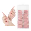 26 couleurs 100pcs / set faux ongles professionnels en forme de T couleur bonbon ballet faux ongles longs conseils d'ongles en acrylique 10 tailles presse sur les ongles avec boîte