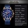 Moda uomo orologi Top Brand Wristwatch al quarzo orologio blu orologio da uomo impermeabile Sport Chronograph Relogio Masculino